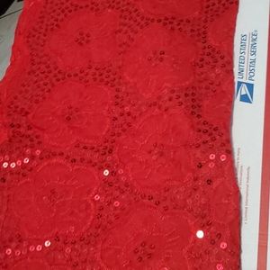 Women gorgeous red sequin scarf